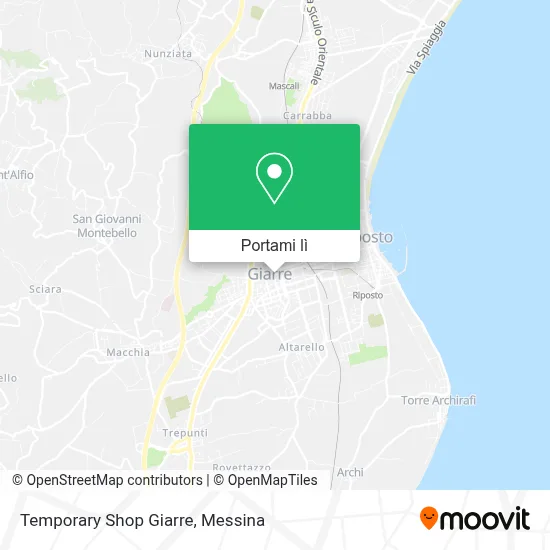 Mappa Temporary Shop Giarre