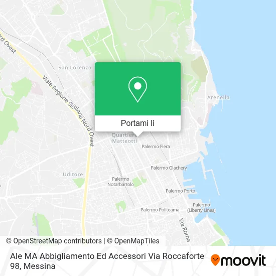 Mappa Ale MA  Abbigliamento Ed Accessori Via Roccaforte 98