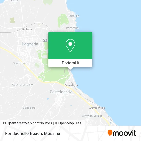 Mappa Fondachello Beach