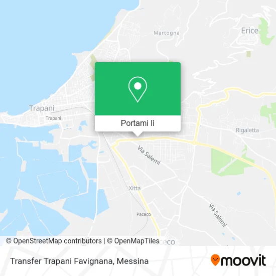Mappa Transfer Trapani Favignana