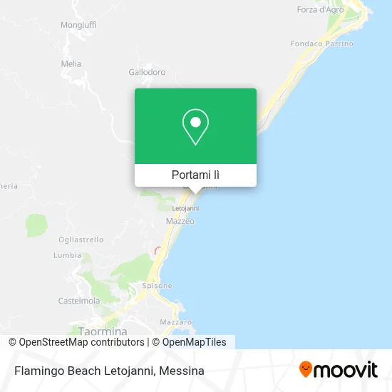 Mappa Flamingo Beach Letojanni