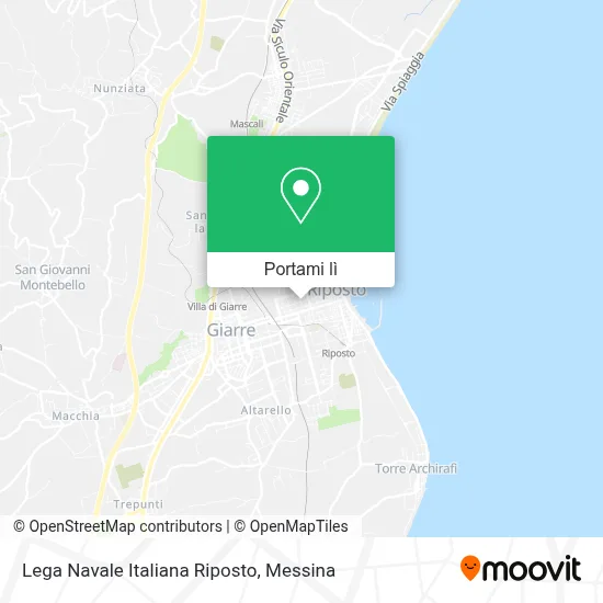 Mappa Lega Navale Italiana Riposto