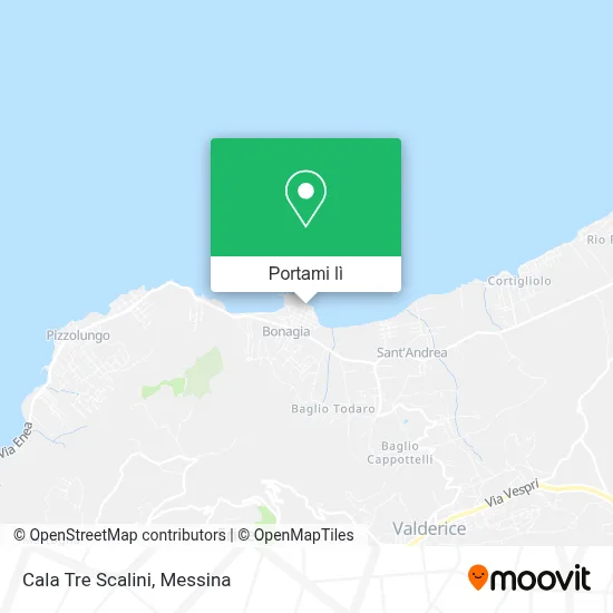 Mappa Cala Tre Scalini