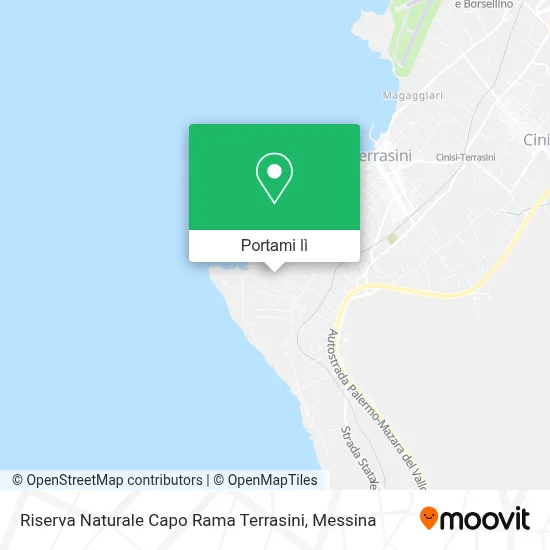 Mappa Riserva Naturale Capo Rama Terrasini