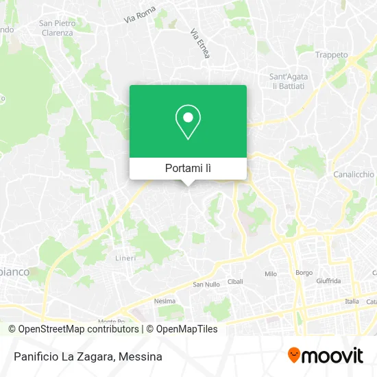 Mappa Panificio La Zagara