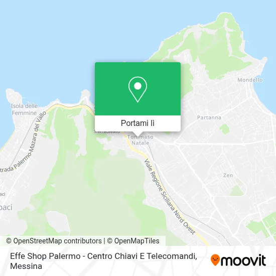 Mappa Effe Shop Palermo - Centro Chiavi E Telecomandi