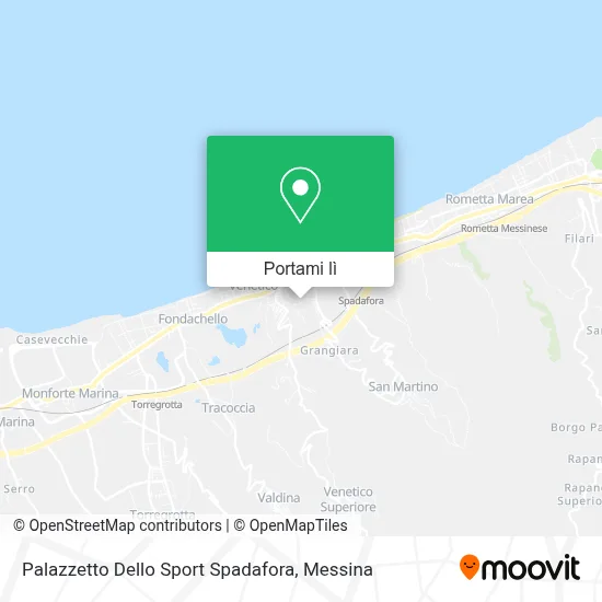 Mappa Palazzetto Dello Sport Spadafora