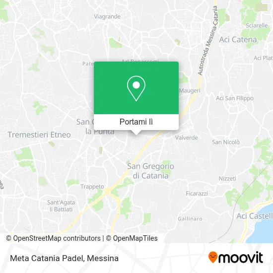Mappa Meta Catania Padel