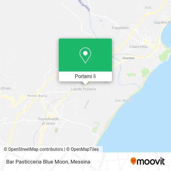 Mappa Bar Pasticceria Blue Moon