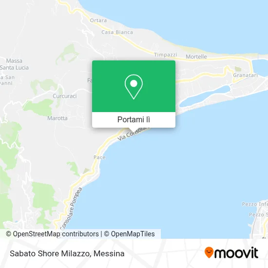 Mappa Sabato Shore Milazzo