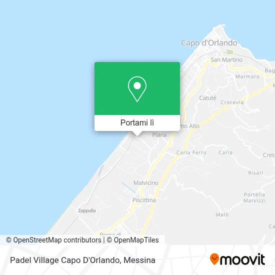 Mappa Padel Village Capo D'Orlando