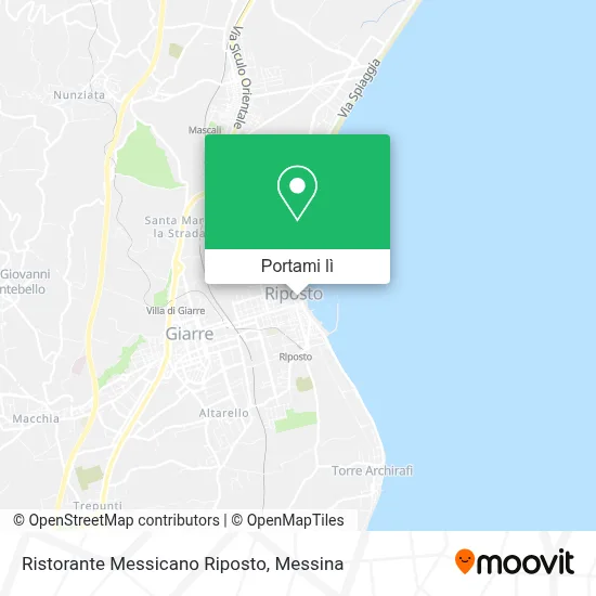 Mappa Ristorante Messicano Riposto
