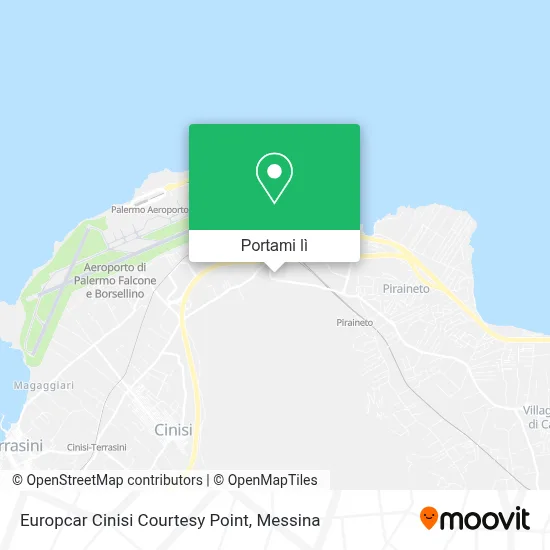 Mappa Europcar Cinisi Courtesy Point