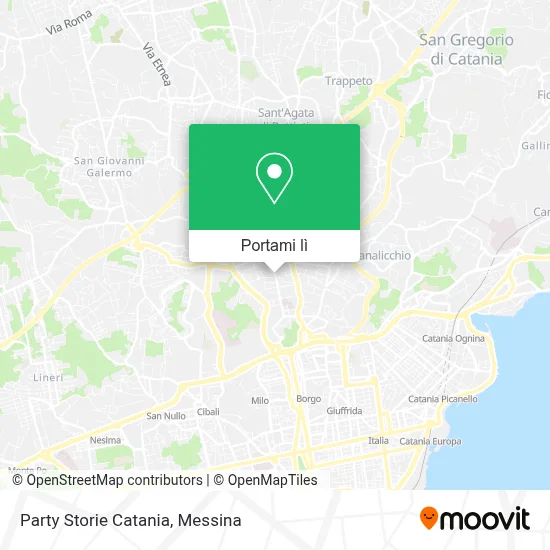 Mappa Party Storie Catania