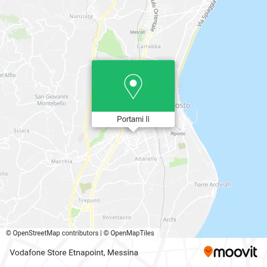 Mappa Vodafone Store Etnapoint