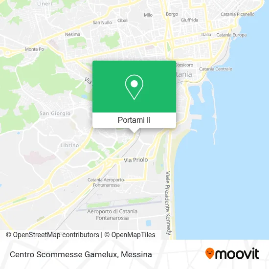 Mappa Centro Scommesse Gamelux