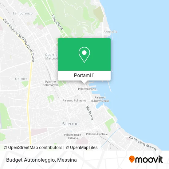 Mappa Budget Autonoleggio