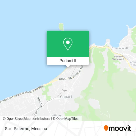 Mappa Surf Palermo
