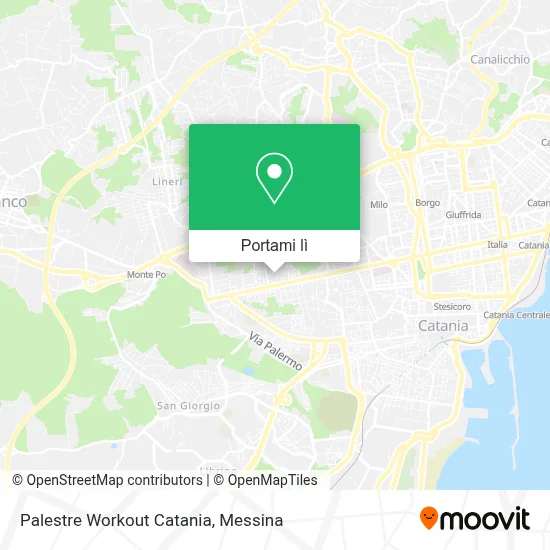Mappa Palestre Workout Catania