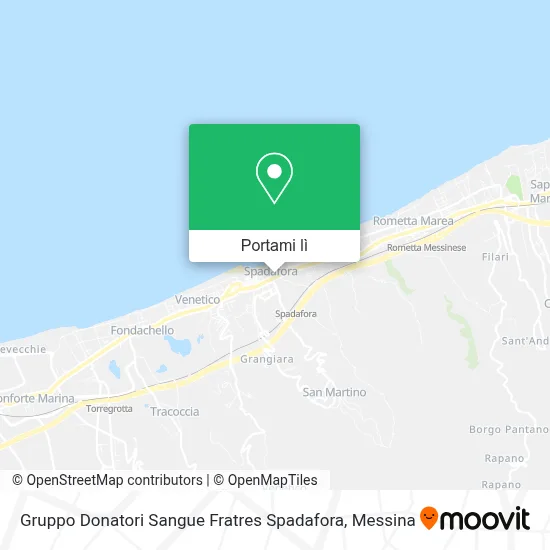 Mappa Gruppo Donatori Sangue Fratres Spadafora