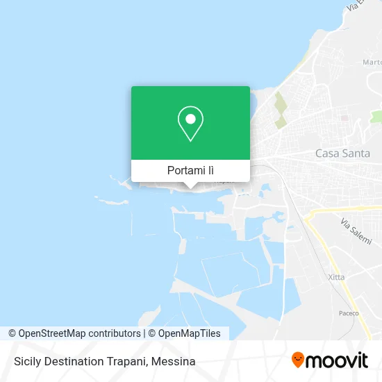 Mappa Sicily Destination Trapani