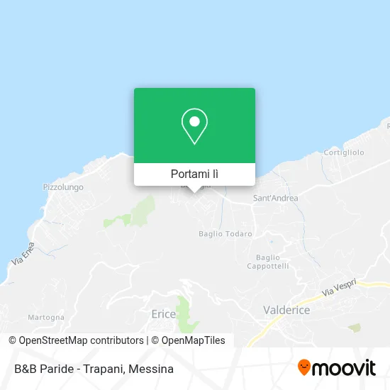 Mappa B&B Paride - Trapani