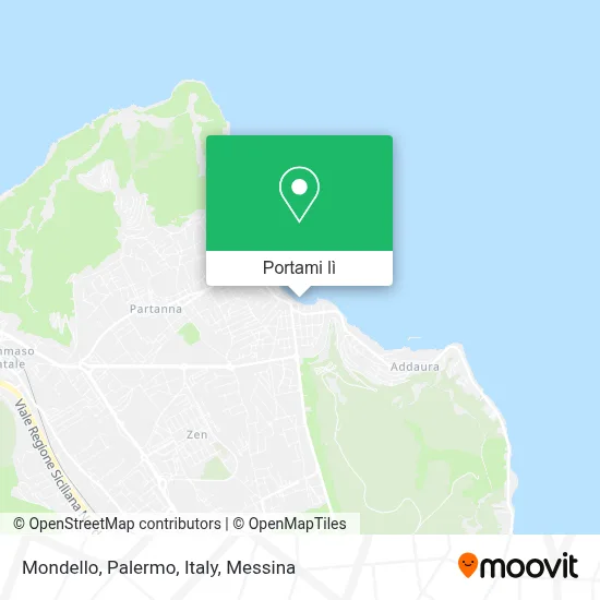 Mappa Mondello, Palermo, Italy
