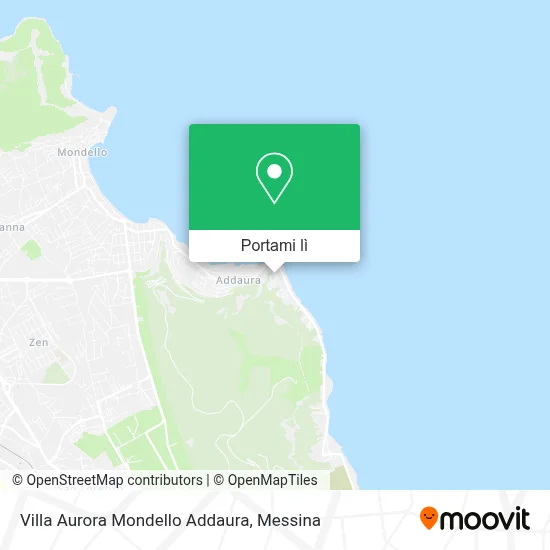 Mappa Villa Aurora Mondello Addaura