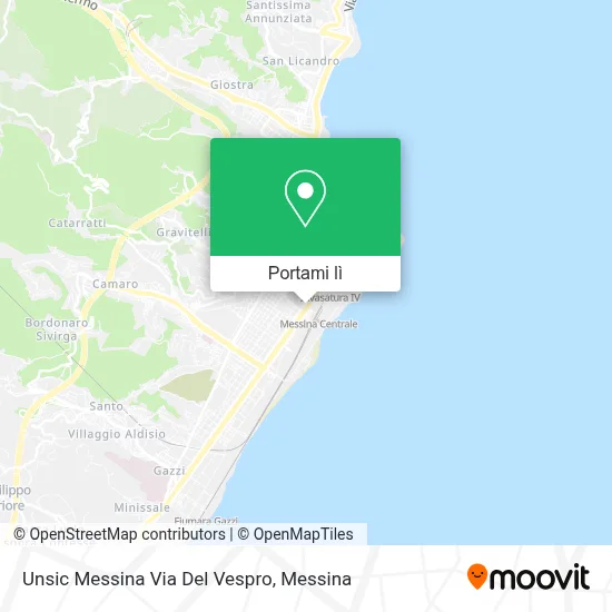 Mappa Unsic Messina Via Del Vespro