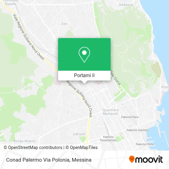 Mappa Conad Palermo Via Polonia