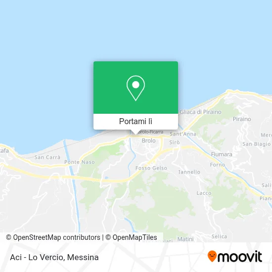 Mappa Aci - Lo Vercio