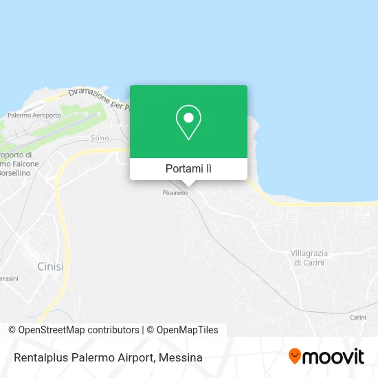 Mappa Rentalplus Palermo Airport
