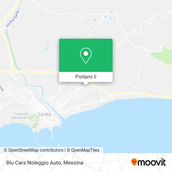 Mappa Blu Cars Noleggio Auto