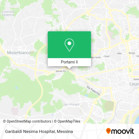 Mappa Garibaldi Nesima Hospital