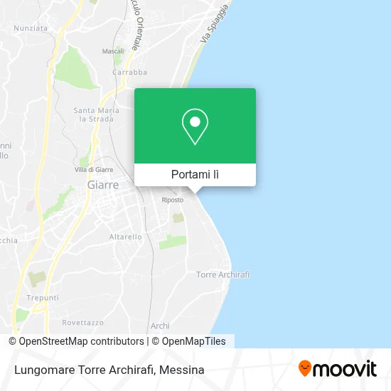 Mappa Lungomare Torre Archirafi