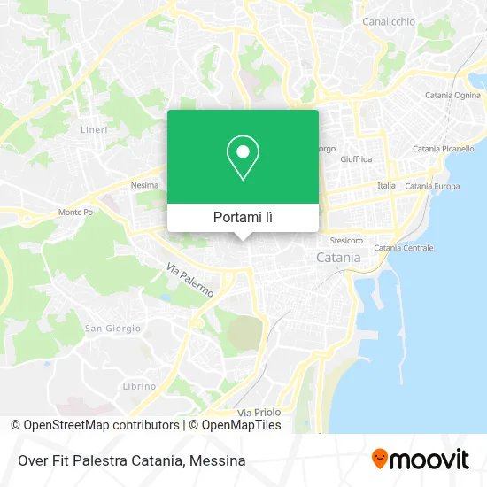 Mappa Over Fit Palestra Catania