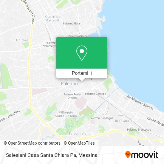 Mappa Salesiani Casa Santa Chiara Pa