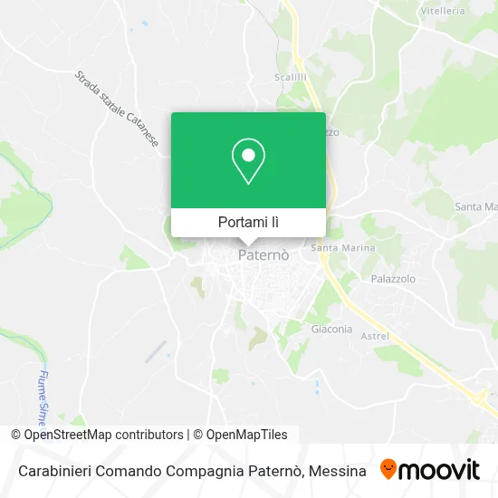 Mappa Carabinieri Comando Compagnia Paternò