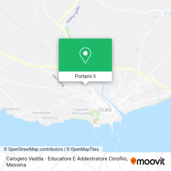 Mappa Calogero Vedda - Educatore E Addestratore Cinofilo