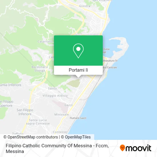 Mappa Filipino Catholic Community Of Messina - Fccm