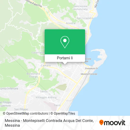 Mappa Messina - Montepiselli Contrada Acqua Del Conte