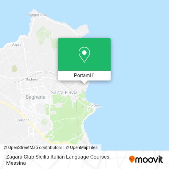 Mappa Zagara Club Sicilia Italian Language Courses