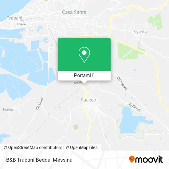Mappa B&B Trapani Bedda