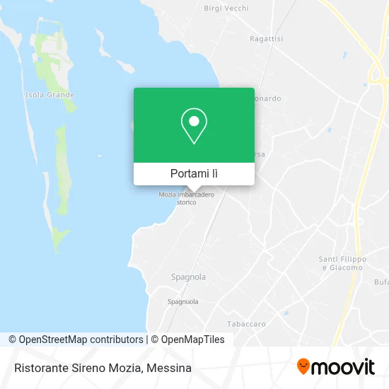 Mappa Ristorante Sireno Mozia