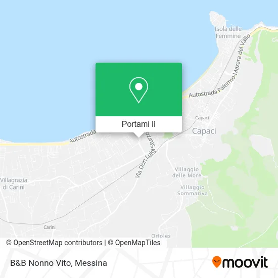 Mappa B&B Nonno Vito
