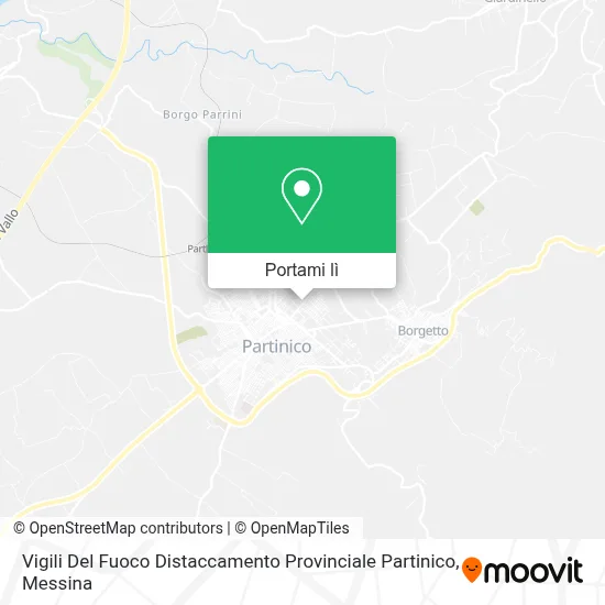 Mappa Vigili Del Fuoco Distaccamento Provinciale Partinico