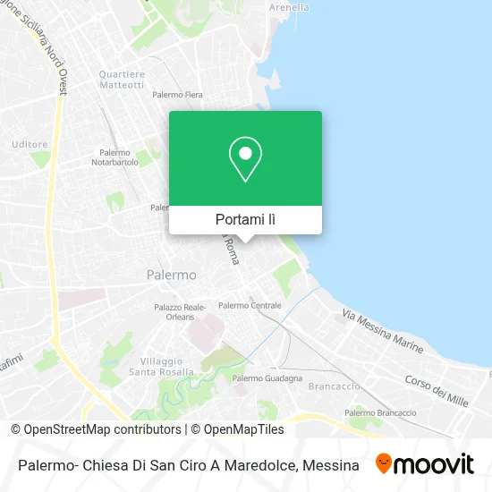 Mappa Palermo- Chiesa Di San Ciro A Maredolce
