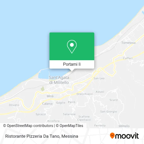 Mappa Ristorante Pizzeria Da Tano