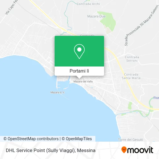 Mappa DHL Service Point (Sully Viaggi)