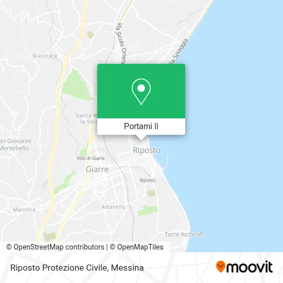 Mappa Riposto Protezione Civile